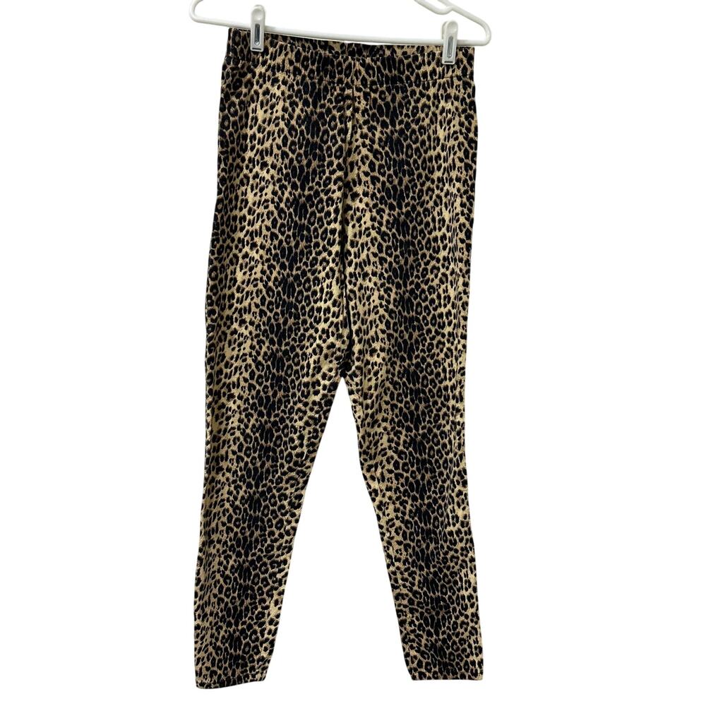 Vintage Blue VTG Womens 14/16 Cheetah Print High Rise Leggings Pants 90s
